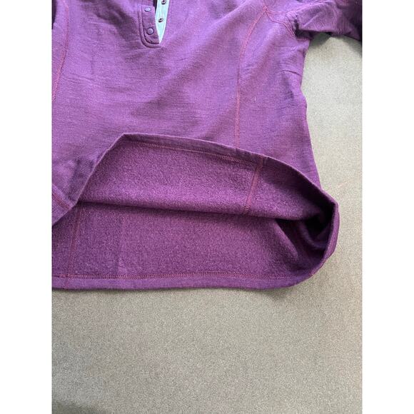 Ibex 100% Merino Wool Women's Snap Button Fleece Purple Size Small-Medium*(Read) - Picture 9 of 11